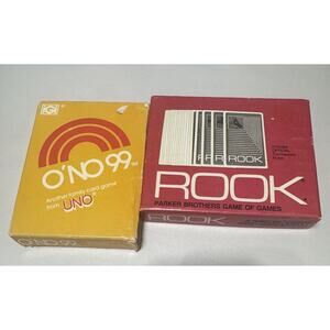 Vintage 1980s O'NO 99 & Rook Card Games Family Lot Of 2 Sets